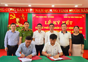 Lễ ký kết Quy chế phối hợp quản lý hoạt động du lịch trên địa bàn thị trấn Phong Nha