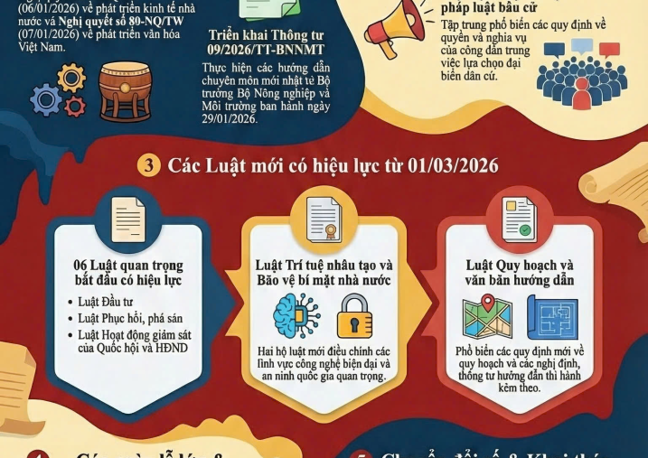 Tuyên truyền, phổ biến, giáo dục pháp luật tháng 3/2026