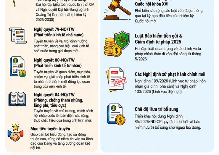 Tuyên truyền, phổ biến giáo dục pháp luật tháng 5/2026